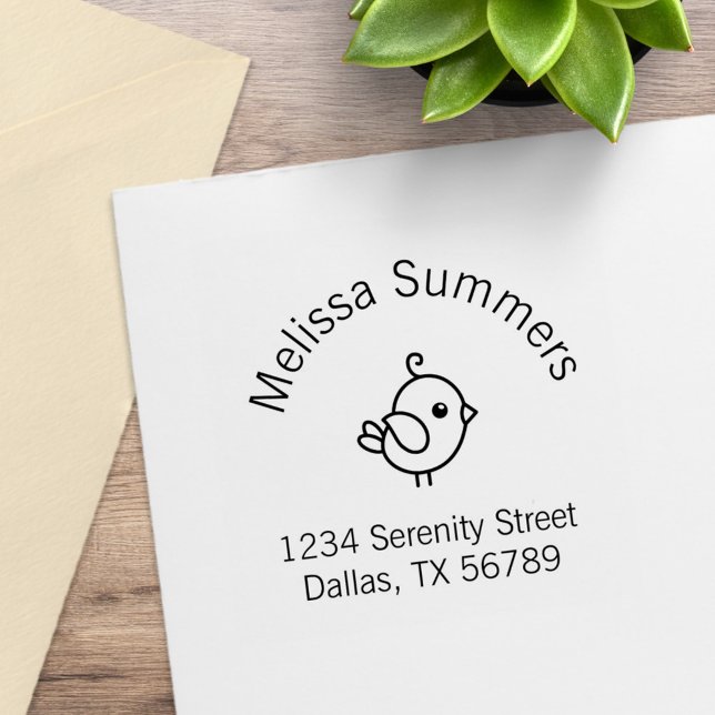 Sello De Caucho Pequeña dirección del arco de pájaro Personalizado (Subido por el creador)