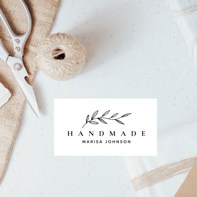 Sello De Caucho Pequeña empresa simple Personalizado elegante hech (Subido por el creador)