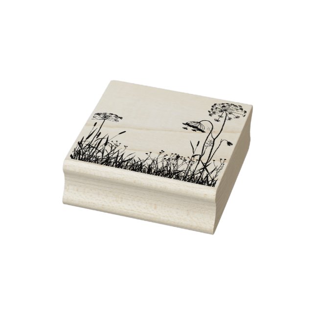 Sello De Caucho Pequeña estampilla de caucho: pradera de flores si (Sello)