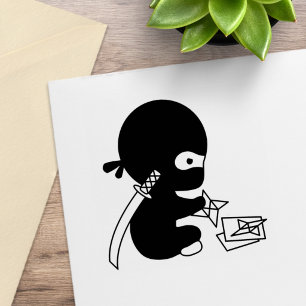 Sello De Caucho Pequeña estrella de origami plegable de ninja