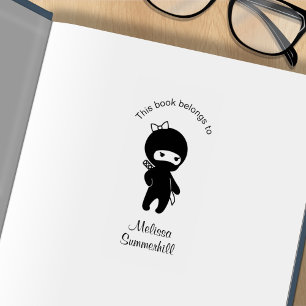 Sello De Caucho Pequeña placa Chica Ninja