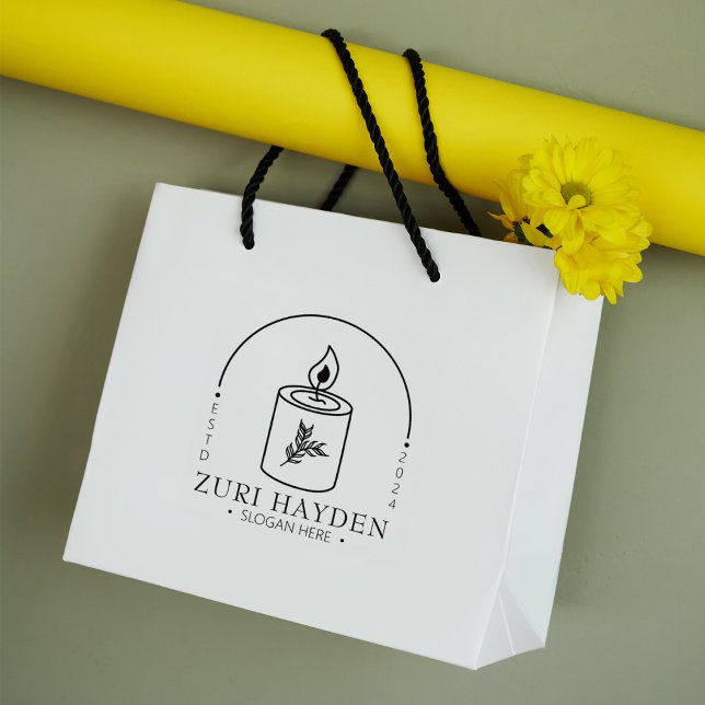 Sello De Caucho Pequeñas empresas con velas modernas, grandes Pers (Subido por el creador)