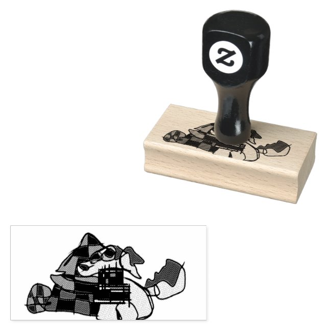 Sello De Caucho Pequeño cachorro para el invierno (Sellado)