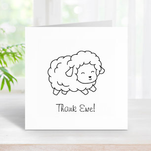 Sello De Caucho Pequeño Gracias Ewe (You) Sheep Color Me
