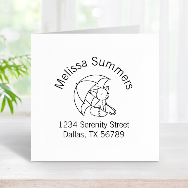 Sello De Caucho Pequeño zorro somnoliento bajo dirección de arco d (Subido por el creador)