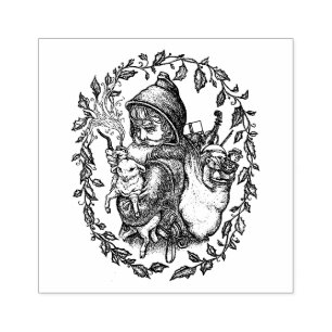 SELLO DE CAUCHO PERE NOEL FRANCÉS, ST. NICHOLAS VINTAGE STYLE SANT