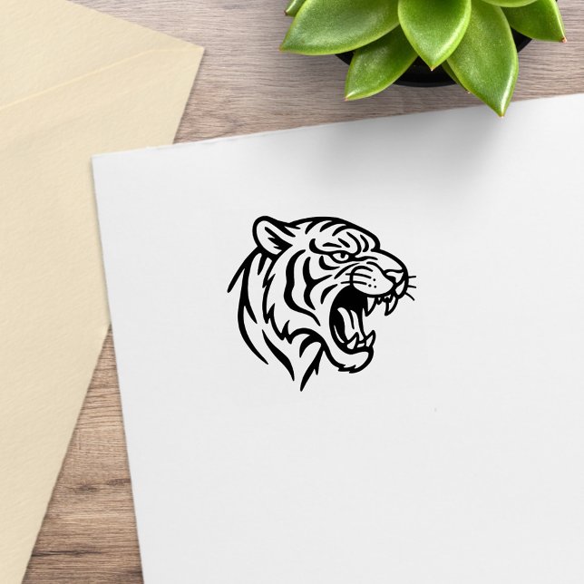 Sello De Caucho Perfil de tigre gruñón 1x1 (Subido por el creador)