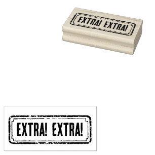Sello De Caucho Periódico Temático Deteriorado ¡Extra! ¡Extra!