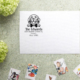 Sello De Caucho Perro Beagle, Dirección de Regreso del Personaliza