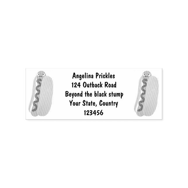 Sello De Caucho Perro caliente divertido lindo personalizado Weine (Impresión)