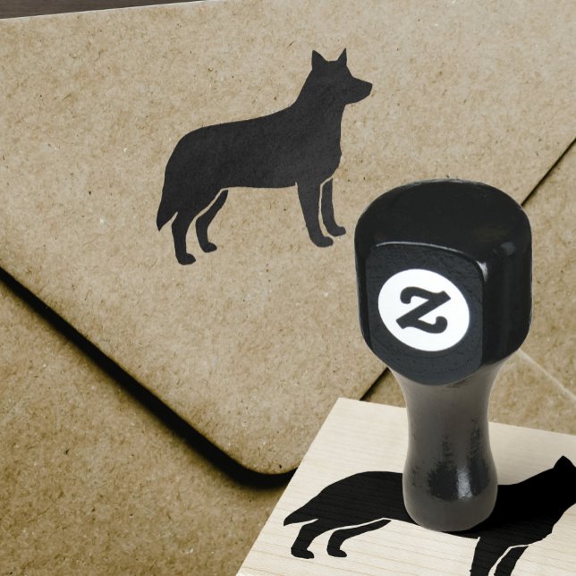 Sello De Caucho Perro de ganado australiano Silhouette Heeler (Subido por el creador)