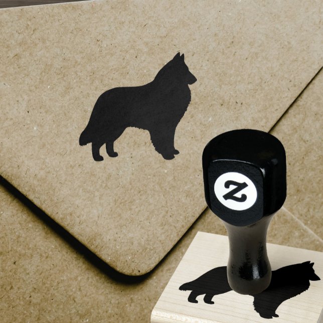 Sello De Caucho Perro de oveja belga de raza silueta (Subido por el creador)