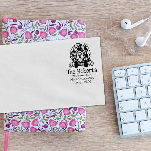 Sello De Caucho Perro de Terranova, dirección de retorno,