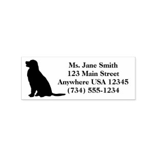 Sello De Caucho Perro del golden retriever en personalizado de la