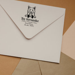 Sello De Caucho Perro Inu Shiba, dirección de retorno del Personal
