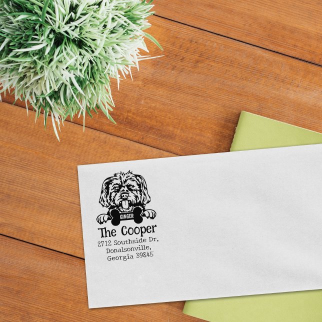 Sello De Caucho Perro Morkie, Dirección de Retorno, (Subido por el creador)