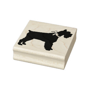 Sello De Caucho Perro picante Schnauzer en miniatura