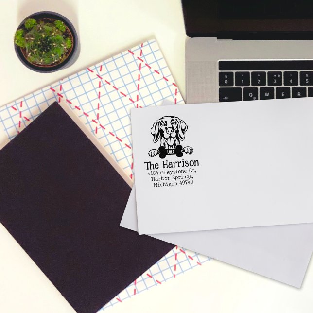 Sello De Caucho Perro Vizsla, dirección de retorno, (Subido por el creador)