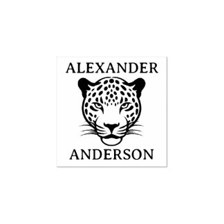 Sello De Caucho Personaliza Leopardo