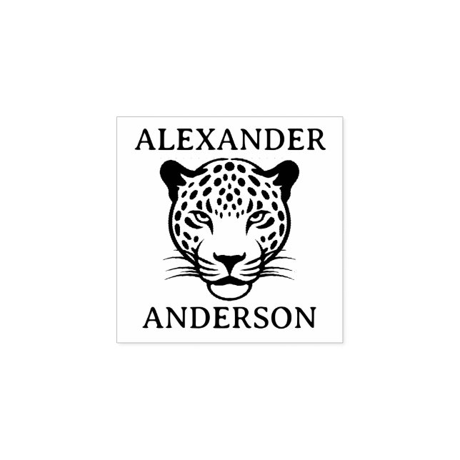 Sello De Caucho Personaliza Leopardo (Impresión)