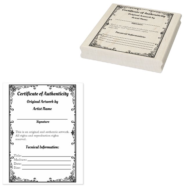 Sello De Caucho Personalizable Autenticación de imagen Imprimir im (Sellado)