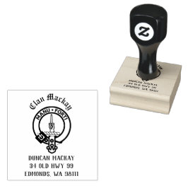 Sello De Caucho Personalizable de la insignia del Escudo Clan Mack