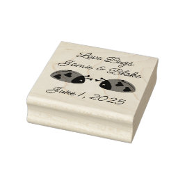 Sello De Caucho Personalizable Love Bugs