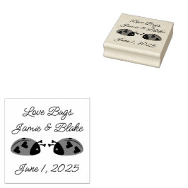 Sello De Caucho Personalizable Love Bugs