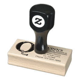 Sello De Caucho Personalizable Monograma mecánico. "Q" inicial