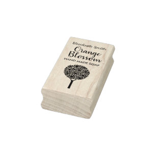 Sello De Caucho Personalizable Naranja Blossom