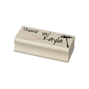 Sello De Caucho Personalizada Cute Dandelion Seed Gracias Nombre
