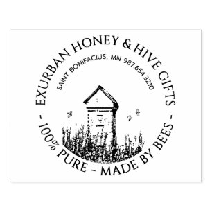 Sello De Caucho Personalizado Apiary Honey Hive Beis