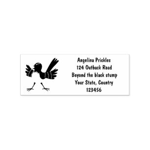 Sello De Caucho Personalizado australiano Willie Wagtail