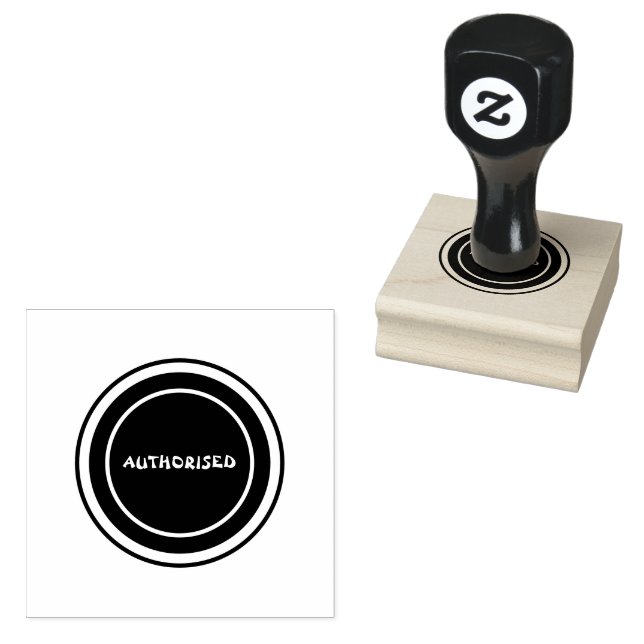 Sello De Caucho PERSONALIZADO AUTORIZADO Texto Estilo de tinta ver (Sellado)