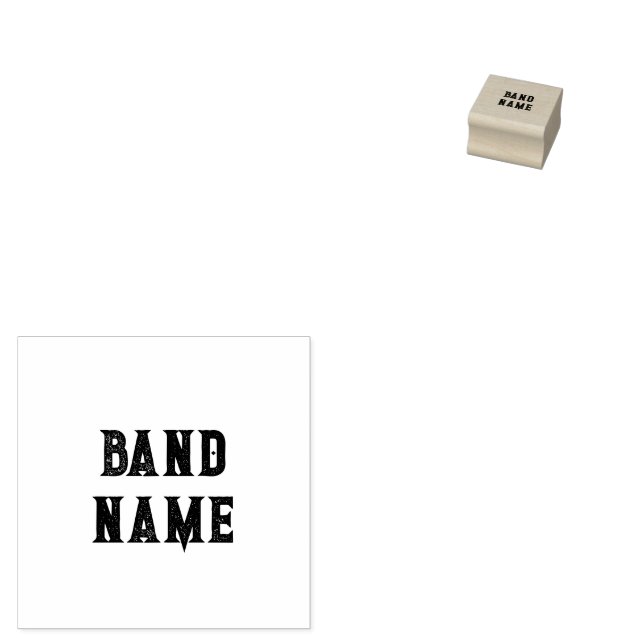 Sello De Caucho Personalizado Band Merch (Sellado)