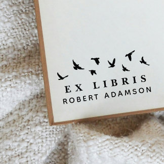 Sello De Caucho Personalizado Birds Biblioteca personal Ex Libris 