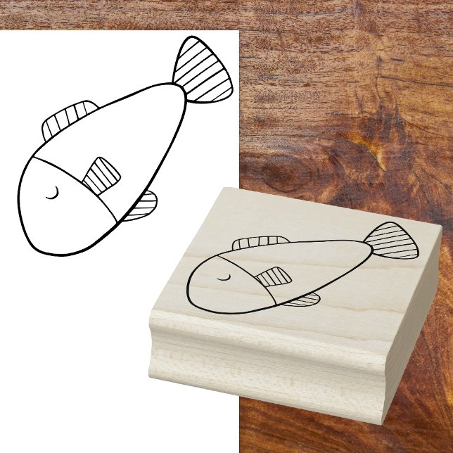Sello De Caucho Personalizado caprichoso  Pescado Goma Estampado d (Cartoon Fish Stamp: Make Your Artwork Fin-tastic! 🐠)