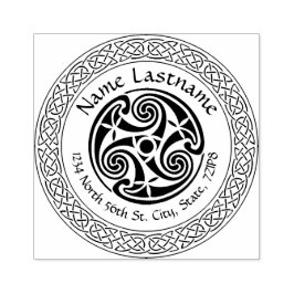Sello de caucho personalizado Celtic Knot & Spiral