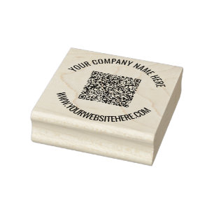 Sello De Caucho Personalizado Código QR Analizar información Texto