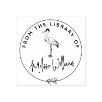 Personalizado Crane Ex Libris del Libro de la Bibl
