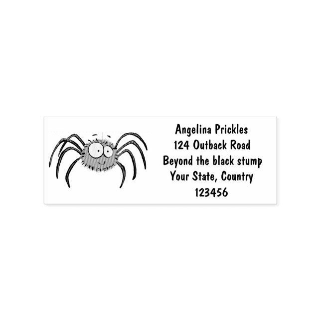 Sello De Caucho Personalizado de araña suave y adorable (Impresión)