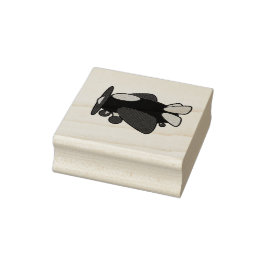 Sello De Caucho Personalizado de avión azul amarillo rojo curado p