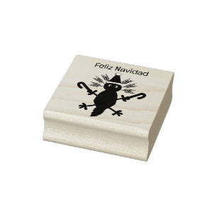 Sello De Caucho Personalizado de Axolotl de Navidades Cute