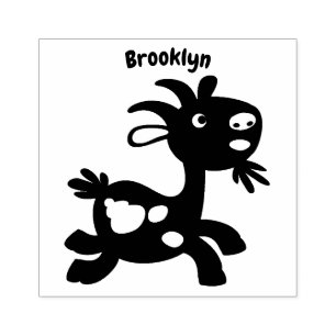 Sello De Caucho Personalizado de cabra alegre