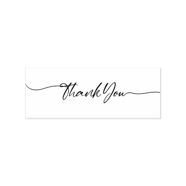 Sello De Caucho Personalizado de caligrafía tipográfica Gracias (Impresión)