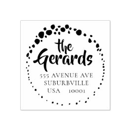 Sello de caucho Personalizado de dirección de la f