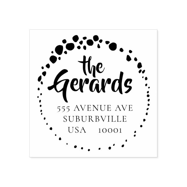 Sello de caucho Personalizado de dirección de la f (Impresión)