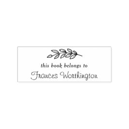 Sello De Caucho Personalizado de "Este libro pertenece a" botánico