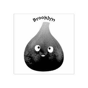 Sello De Caucho Personalizado de fruta púrpura feliz