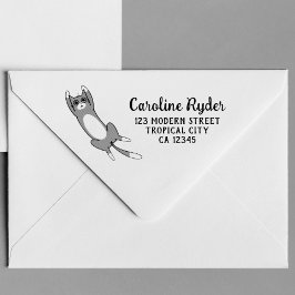 Sello De Caucho Personalizado de gato gracioso